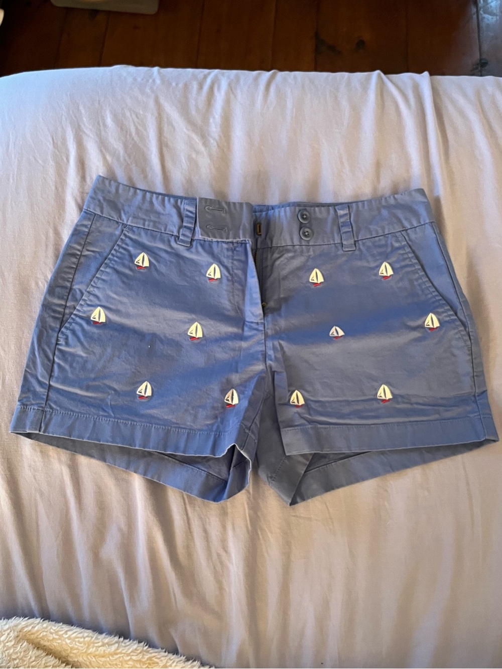 Vineyard Vines Periwinkle Embroidered Sailboat Shorts